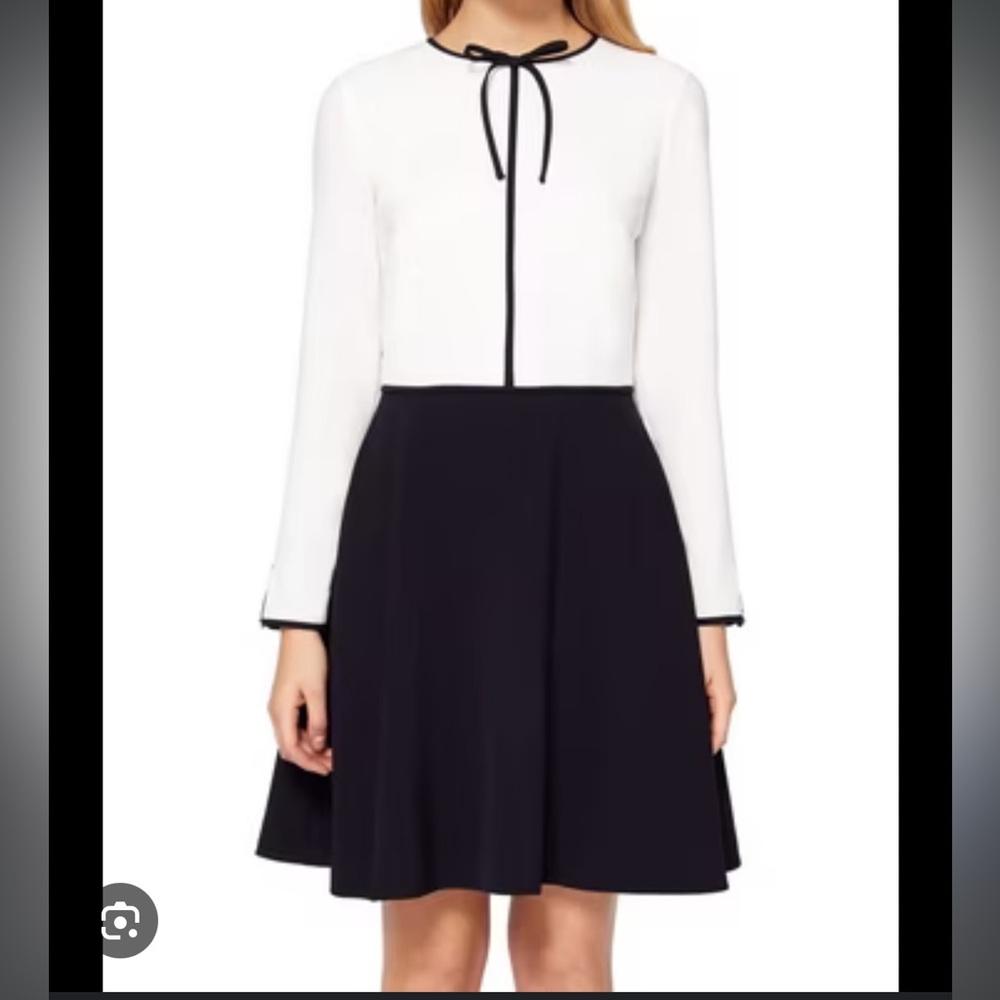 Ted Baker Loozy Tie Neck Skater Dress sz 1(4) #B0X2/3
